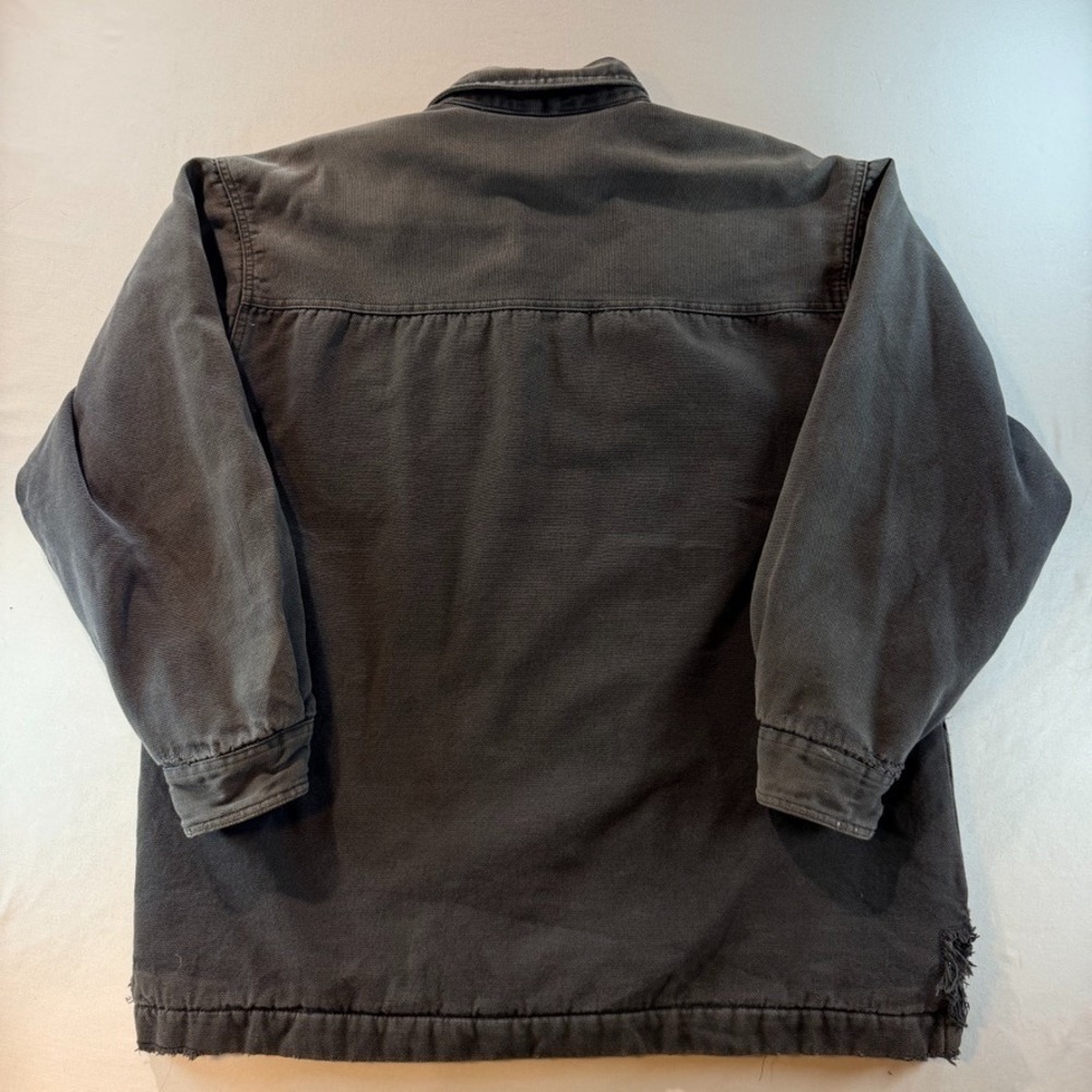 Vintage Anchor Blue Men's Quilted Work Jacket Black Canvas Size L - Picture 5 of 12